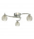 Semi Flush Ceiling Light Light Polished Chrome With Dimpled Glass, 3x G9
