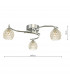 Semi Flush Ceiling Light Light Polished Chrome With Dimpled Glass, 3x G9
