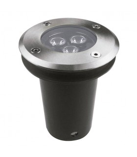 LED 3 Light Recessed Outdoor Ground Light Stainless Steel IP67 - 1