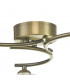 Semi Flush Ceiling Light Light Antique Brass With Clear, Opal Glass, 3x G9