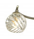 Semi Flush Ceiling Light Light Antique Brass With Twisted Open Glass, 3x G9