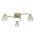 Semi Flush Ceiling Light Light Antique Brass With Dimpled Glass, 3x G9