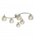 Semi Flush Ceiling Light Light Polished Chrome With Twisted Open Glass, 6x G9