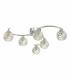 Semi Flush Ceiling Light Light Polished Chrome With Twisted Open Glass, 6x G9