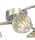 Semi Flush Ceiling Light Light Polished Chrome With Twisted Open Glass, 6x G9