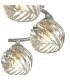Semi Flush Ceiling Light Light Polished Chrome With Twisted Open Glass, 6x G9