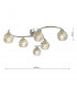 Semi Flush Ceiling Light Light Polished Chrome With Twisted Open Glass, 6x G9