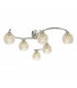 Semi Flush Ceiling Light Light Polished Chrome With Dimpled Glass, 6x G9