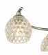 Semi Flush Ceiling Light Light Polished Chrome With Dimpled Glass, 6x G9