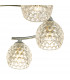 Semi Flush Ceiling Light Light Polished Chrome With Dimpled Glass, 6x G9