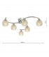 Semi Flush Ceiling Light Light Polished Chrome With Dimpled Glass, 6x G9