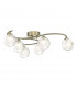 Semi Flush Ceiling Light Light Antique Brass With Clear.Opal Glass, 6x G9
