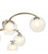 Semi Flush Ceiling Light Light Antique Brass With Clear.Opal Glass, 6x G9