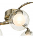 Semi Flush Ceiling Light Light Antique Brass With Clear.Opal Glass, 6x G9