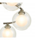 Semi Flush Ceiling Light Light Antique Brass With Clear.Opal Glass, 6x G9