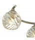 Semi Flush Ceiling Light Light Antique Brass With Twisted Open Glass, 6x G9