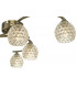 Semi Flush Ceiling Light Light Antique Brass With Dimpled Glass, 6x G9