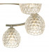 Semi Flush Ceiling Light Light Antique Brass With Dimpled Glass, 6x G9