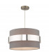 Cylindrical Easy Fit Grey Shade with Chrome Band