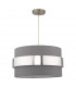 Cylindrical Easy Fit Grey Shade with Chrome Band