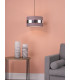 Cylindrical Easy Fit Grey Shade with Chrome Band