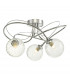 Semi Flush Ceiling Light Light Polished Chrome With Twisted Closed Glass, 3x G9