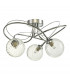 Semi Flush Ceiling Light Light Polished Chrome With Twisted Closed Glass, 3x G9