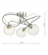 Semi Flush Ceiling Light Light Polished Chrome With Twisted Closed Glass, 3x G9