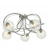 Semi Flush Ceiling Light Light Polished Chrome With Twisted Closed Glass, 5x G9