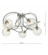 Semi Flush Ceiling Light Light Polished Chrome With Twisted Closed Glass, 5x G9