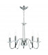 Pendant Light Polished Chrome Clear Crystal Detail, 5x E14