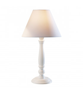 Table Lamp 10 inch White complete with 9 inch Round Tapered Shade