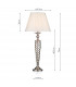 Table Lamp complete with Round Tapered Shade Satin Chrome