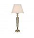 Table Lamp complete with Round Tapered Shade Antique Brass