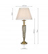 Table Lamp complete with Round Tapered Shade Antique Brass