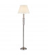 Floor Lamp complete with Round Tapered Shade Satin Chrome