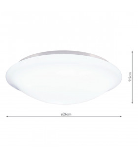 Simple Round White Acrylic Flush Ceiling Light IP44
