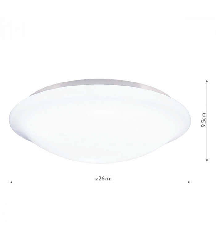 Simple Round White Acrylic Flush Ceiling Light IP44