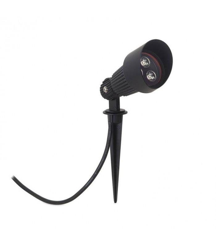 LED 3 Light Outdoor Spotlight Black IP65 - 1