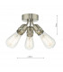 Flush Ceiling Light Satin Nickel, 3x E27