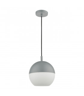 Dome Single Pendant Light Grey Opal Glass, 1x E27