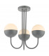 Semi Flush Ceiling Light Light Grey Opal Glass, 3x E14