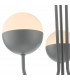 Semi Flush Ceiling Light Light Grey Opal Glass, 3x E14