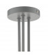 Semi Flush Ceiling Light Light Grey Opal Glass, 3x E14