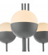 Semi Flush Ceiling Light Light Grey Opal Glass, 3x E14