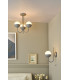 Semi Flush Ceiling Light Light Grey Opal Glass, 3x E14