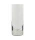 Cylindrical Touch Table Lamp Polished Chrome Opal Glass