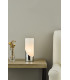 Cylindrical Touch Table Lamp Polished Chrome Opal Glass
