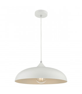 Dome Single Pendant Light White, 1x E27