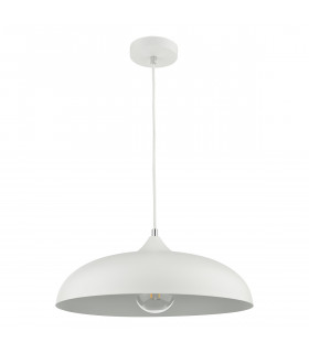 Dome Single Pendant Light White, 1x E27